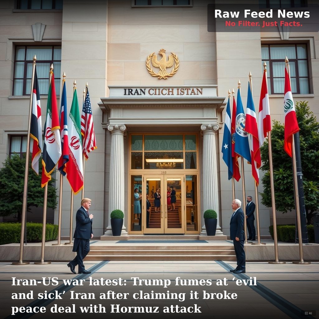 Iran-US war latest: Trump fumes at ‘evil and sick’ Iran after claiming it broke peace deal with Hormuz attack