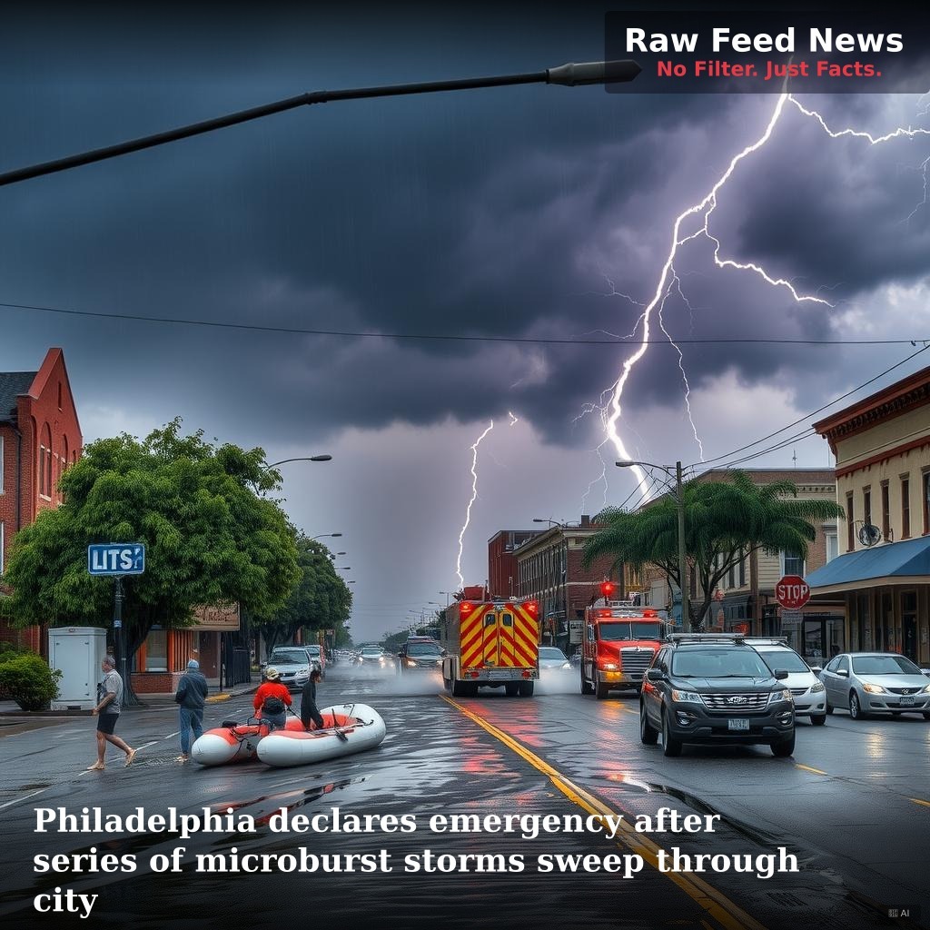 Philadelphia declares emergency after series of microburst storms sweep through city