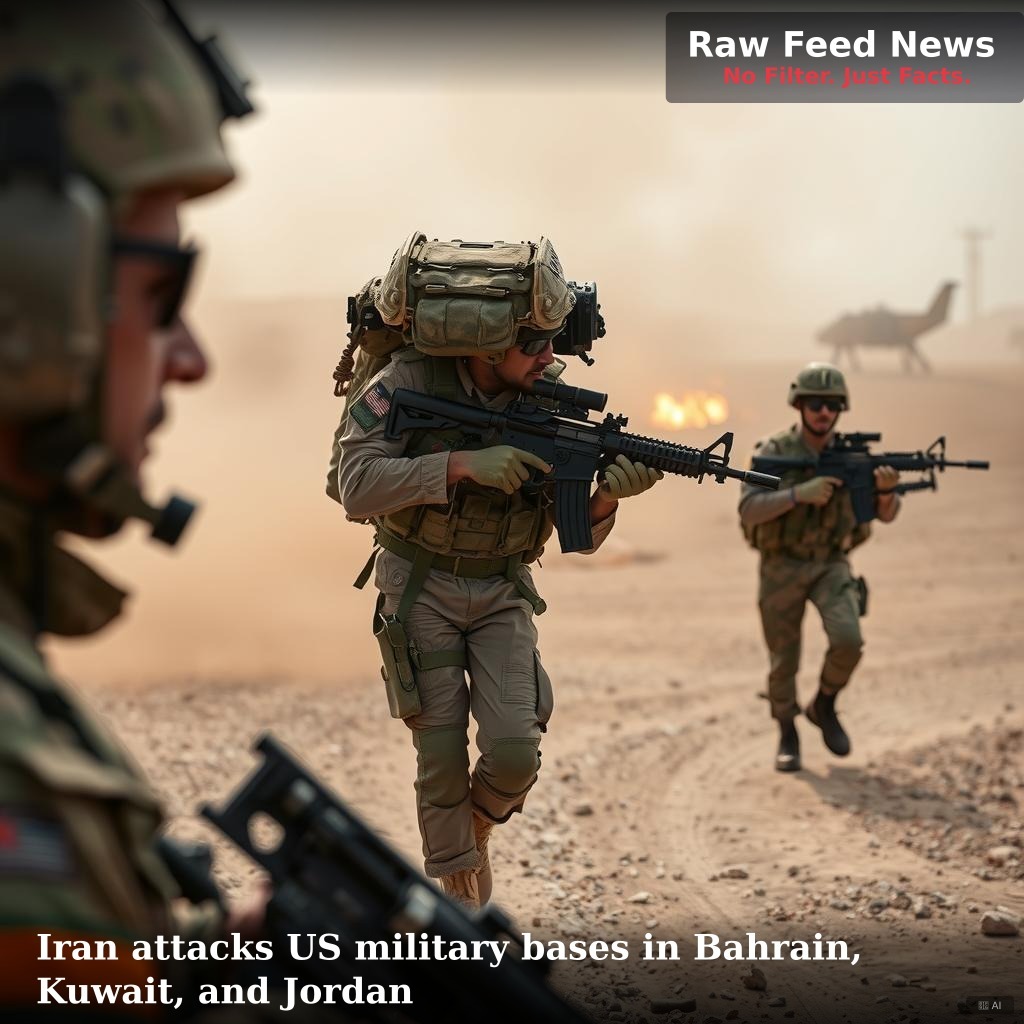 Iran attacks US military bases in Bahrain, Kuwait, and Jordan