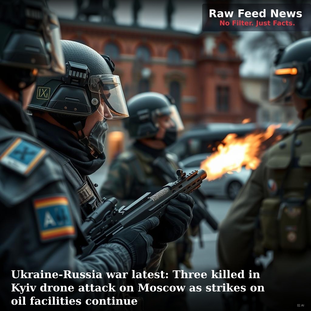 Ukraine-Russia war latest: Three killed in Kyiv drone attack on Moscow as strikes on oil facilities continue