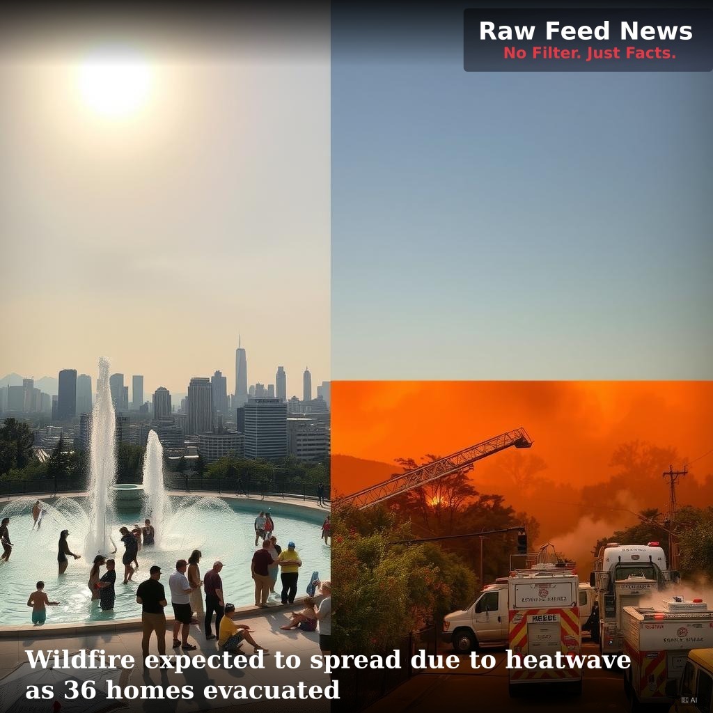 Wildfire expected to spread due to heatwave as 36 homes evacuated
