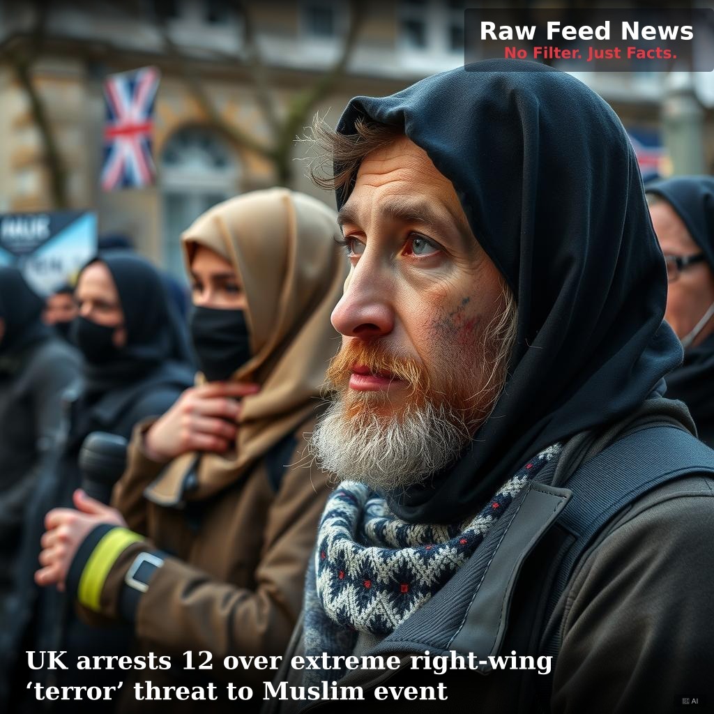 UK arrests 12 over extreme right-wing ‘terror’ threat to Muslim event