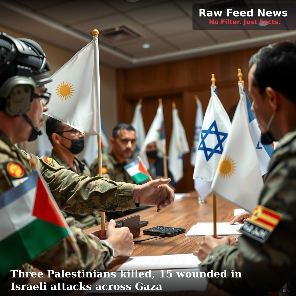 Three Palestinians killed, 15 wounded in Israeli attacks across Gaza
