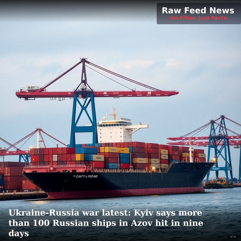Ukraine-Russia war latest: Kyiv says more than 100 Russian ships in Azov hit in nine days
