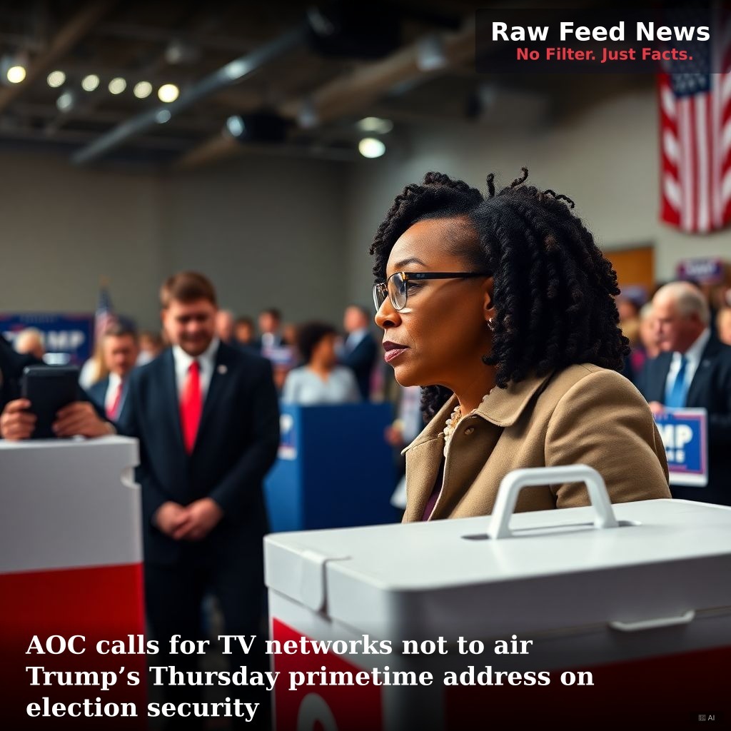 AOC calls for TV networks not to air Trump’s Thursday primetime address on election security