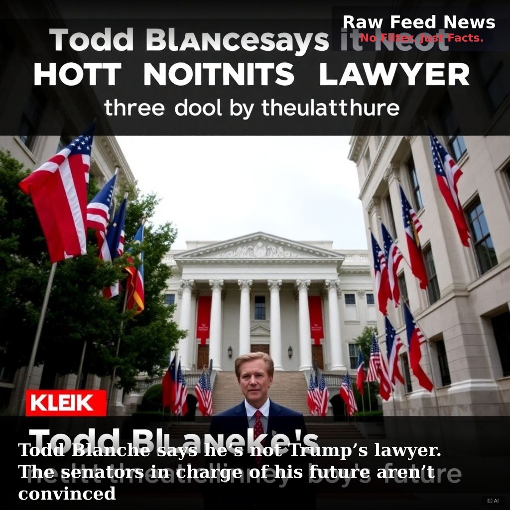 Todd Blanche says he’s not Trump’s lawyer. The senators in charge of his future aren’t convinced