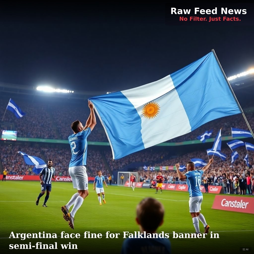 Argentina face fine for Falklands banner in semi-final win