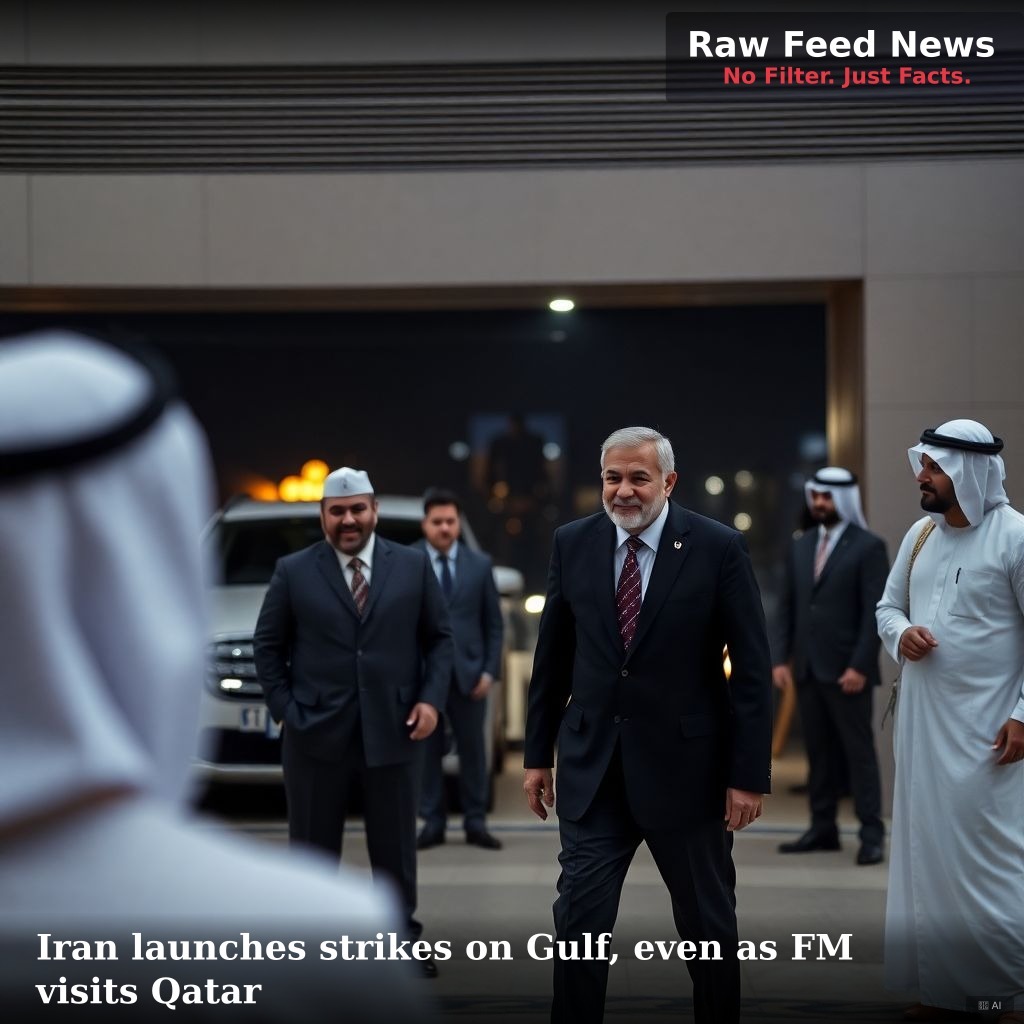 Iran launches strikes on Gulf, even as FM visits Qatar
