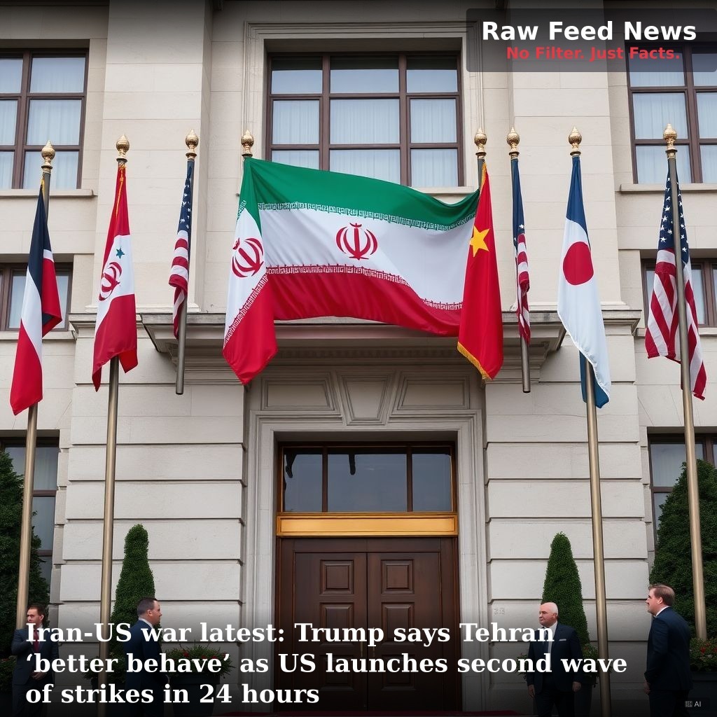 Iran-US war latest: Trump says Tehran ‘better behave’ as US launches second wave of strikes in 24 hours