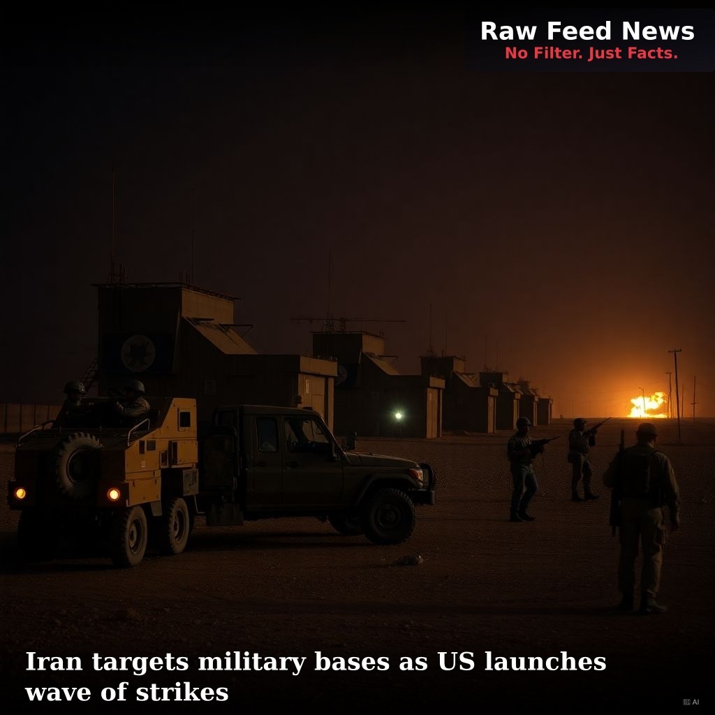 Iran targets military bases as US launches wave of strikes