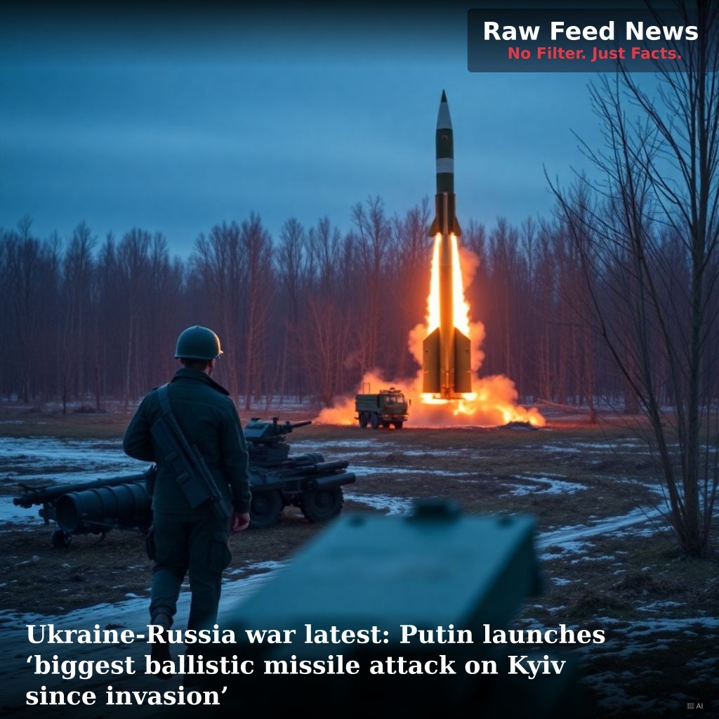 Ukraine-Russia war latest: Putin launches ‘biggest ballistic missile attack on Kyiv since invasion’