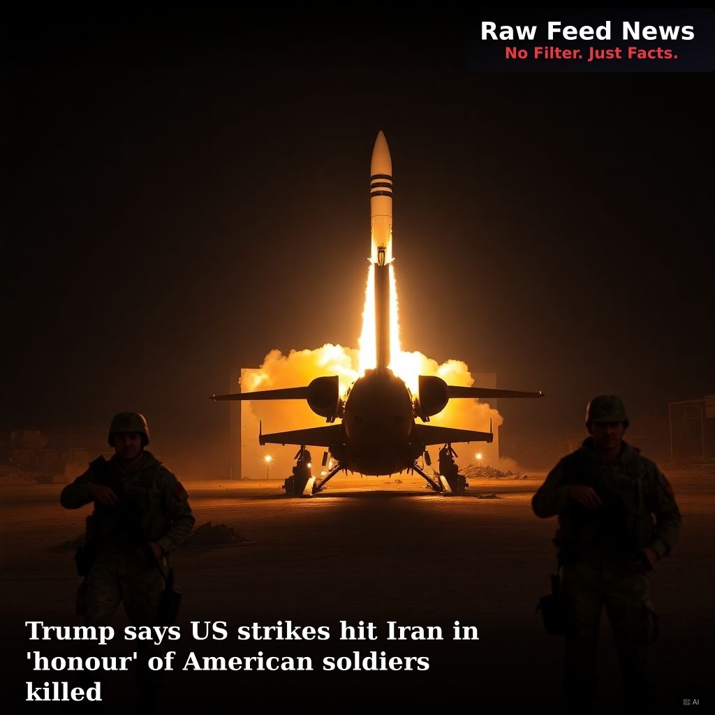 Trump says US strikes hit Iran in 'honour' of American soldiers killed