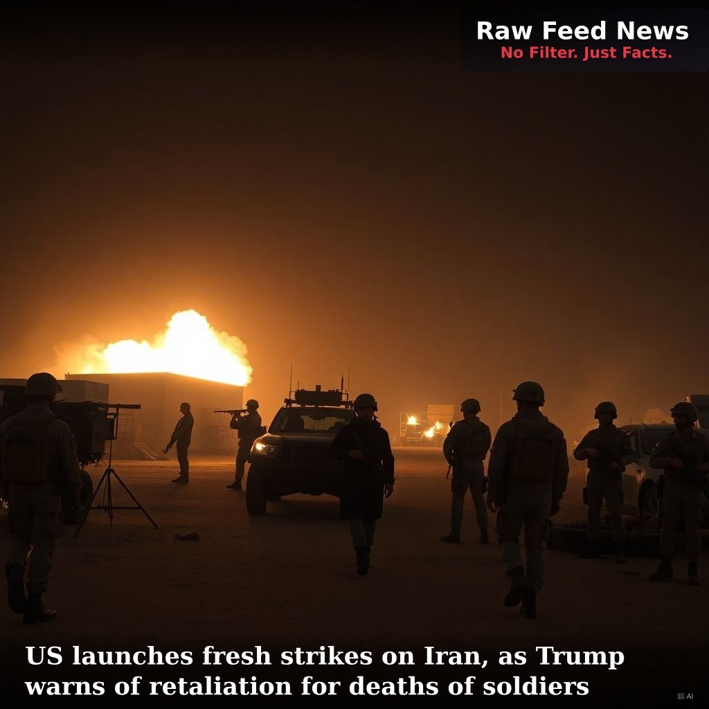 US launches fresh strikes on Iran, as Trump warns of retaliation for deaths of soldiers