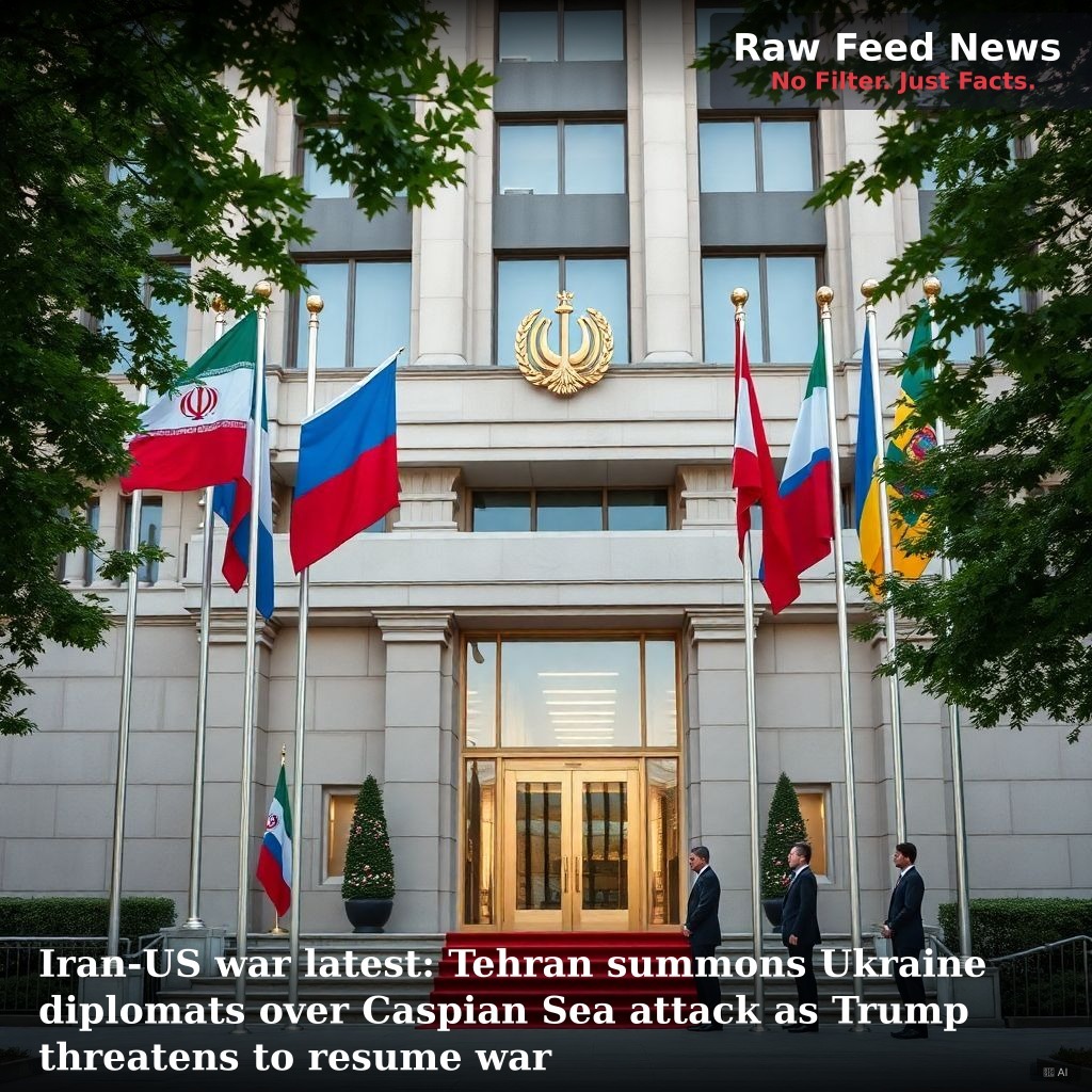 Iran-US war latest: Tehran summons Ukraine diplomats over Caspian Sea attack as Trump threatens to resume war