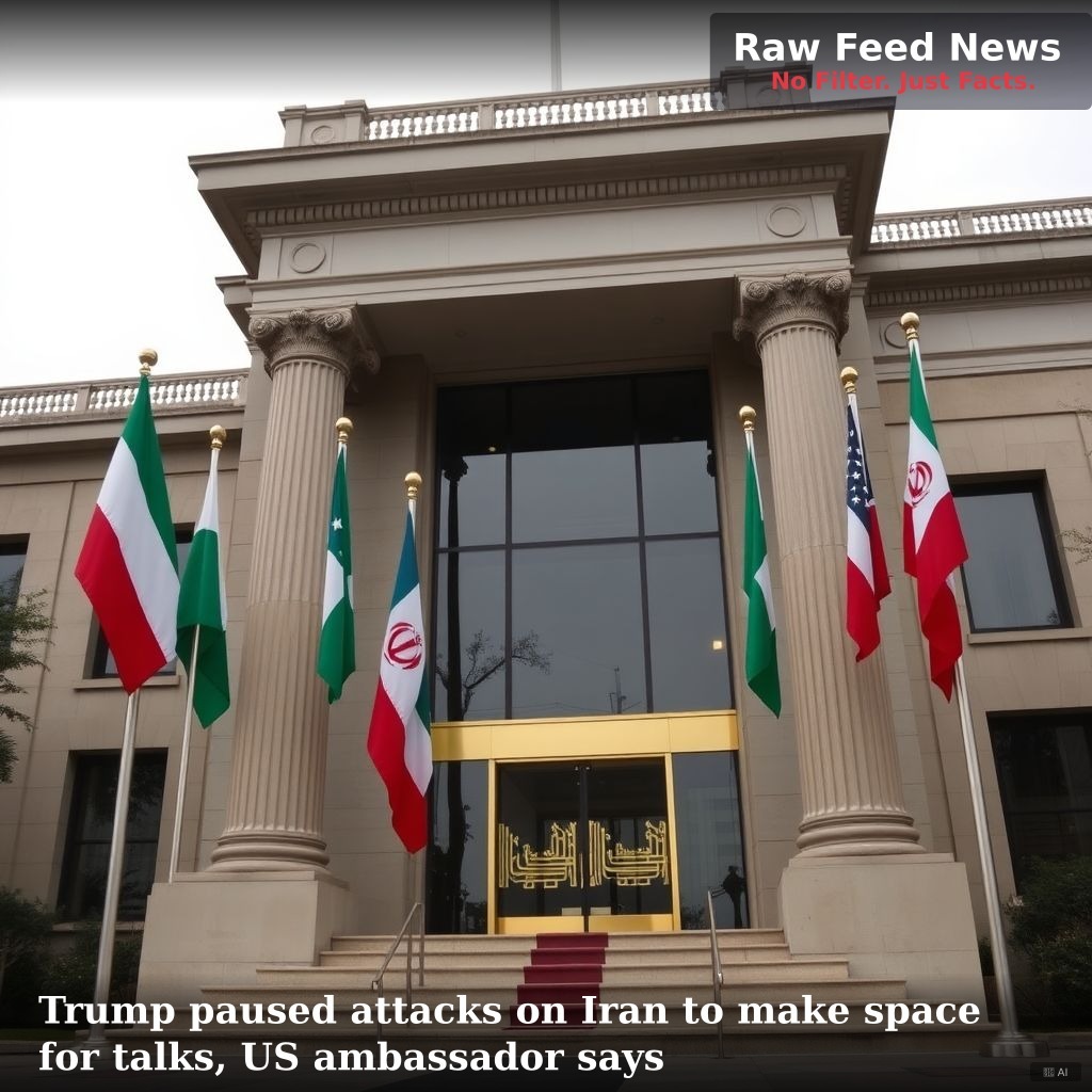 Trump paused attacks on Iran to make space for talks, US ambassador says