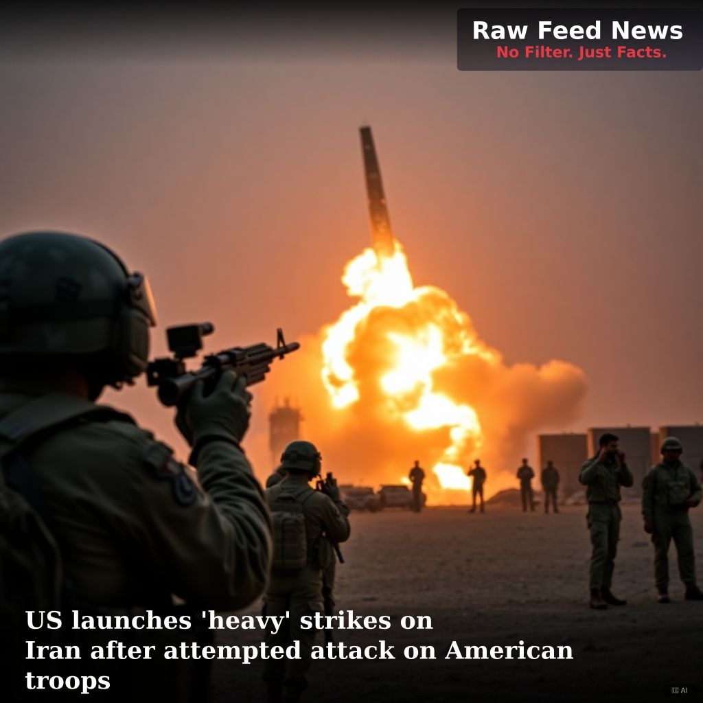 US launches 'heavy' strikes on Iran after attempted attack on American troops