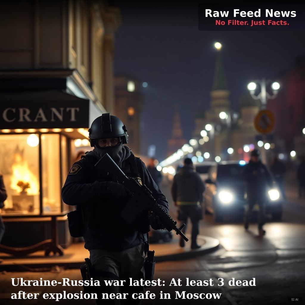 Ukraine-Russia war latest: At least 3 dead after explosion near cafe in Moscow