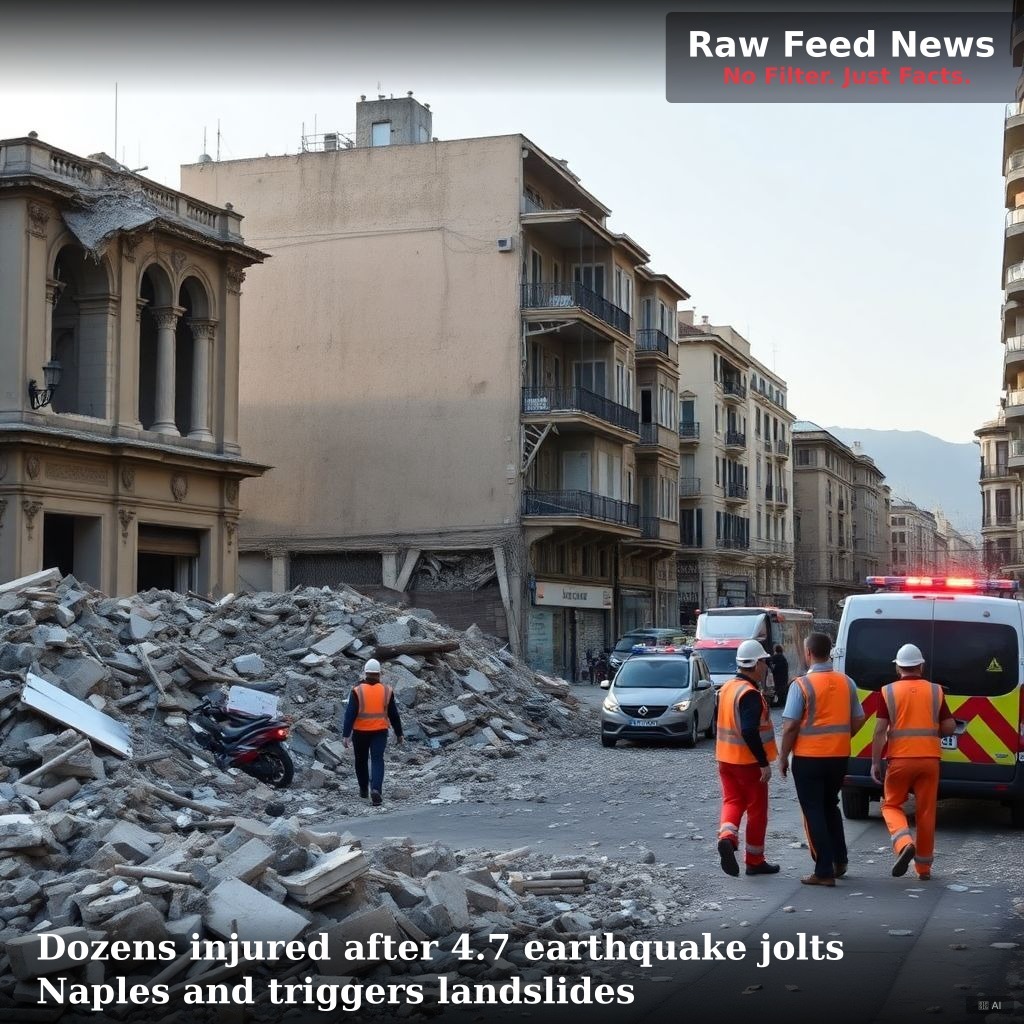 Dozens injured after 4.7 earthquake jolts Naples and triggers landslides