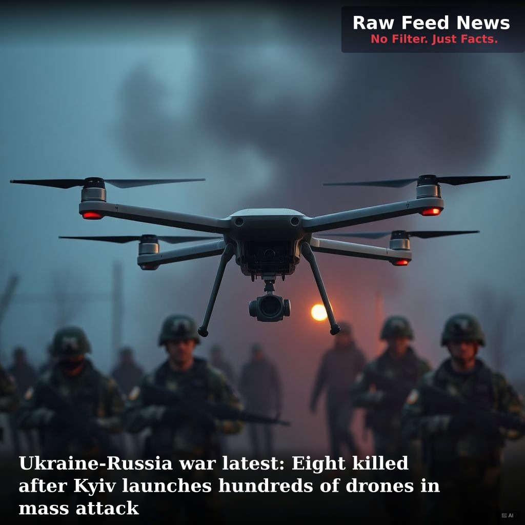Ukraine-Russia war latest: Eight killed after Kyiv launches hundreds of drones in mass attack