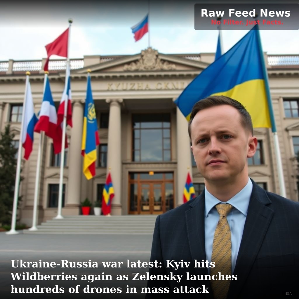 Ukraine-Russia war latest: Kyiv hits Wildberries again as Zelensky launches hundreds of drones in mass attack