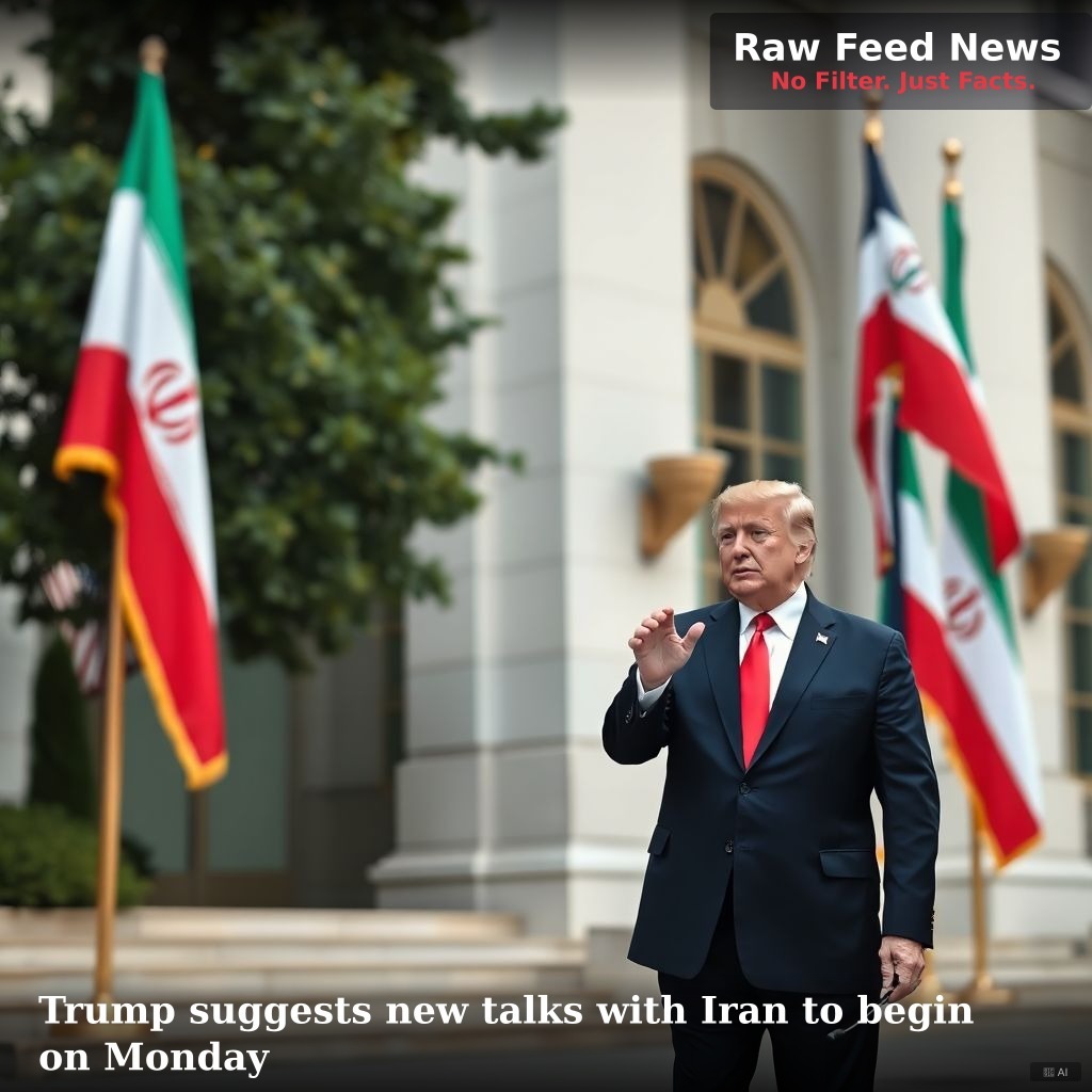 Trump suggests new talks with Iran to begin on Monday