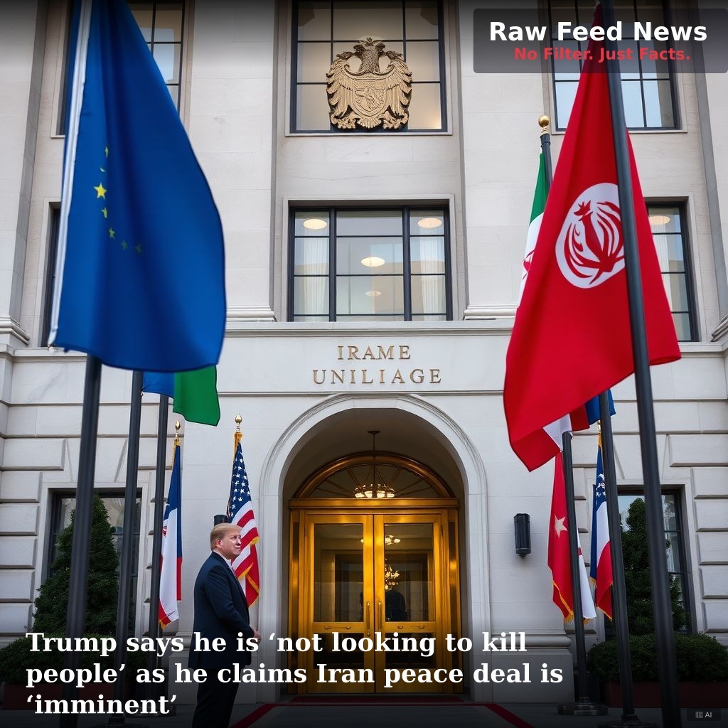 Trump says he is ‘not looking to kill people’ as he claims Iran peace deal is ‘imminent’