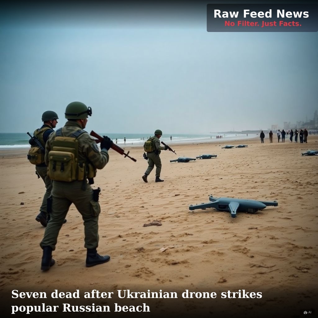 Seven dead after Ukrainian drone strikes popular Russian beach