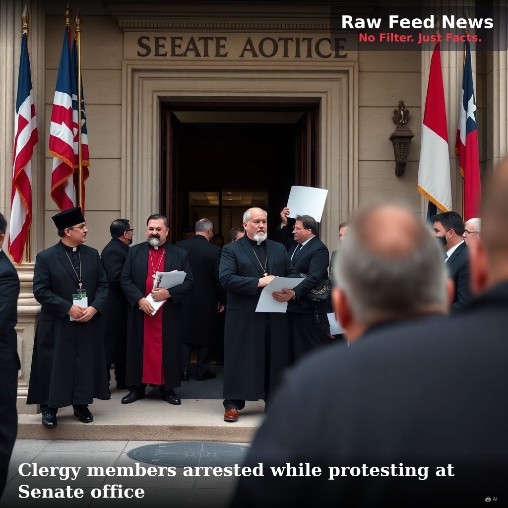 Clergy members arrested while protesting at Senate office