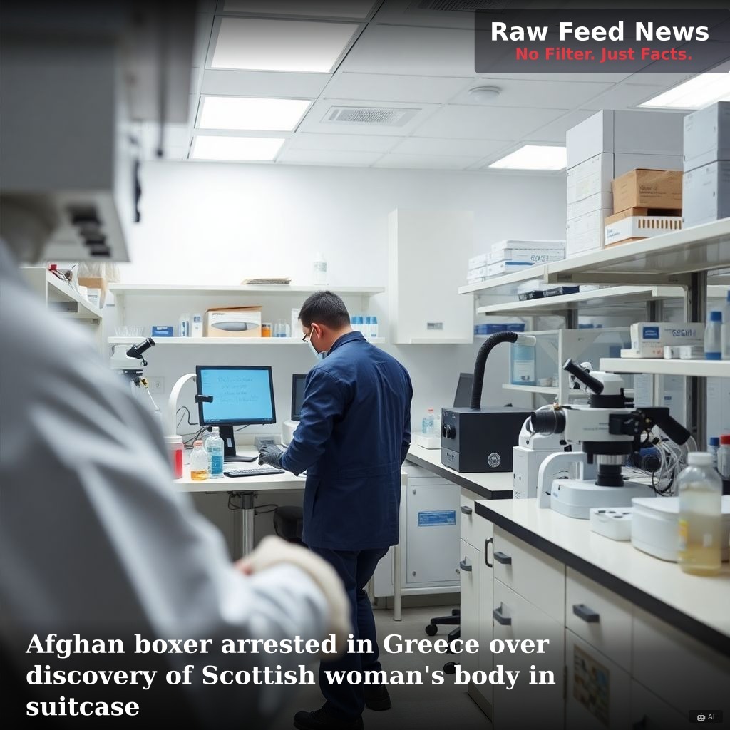 Afghan boxer arrested in Greece over discovery of Scottish woman's body in suitcase