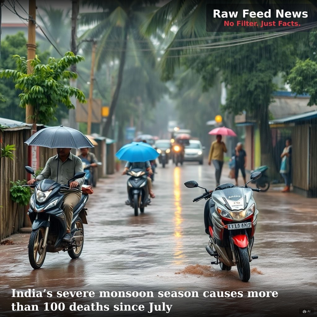 India’s severe monsoon season causes more than 100 deaths since July