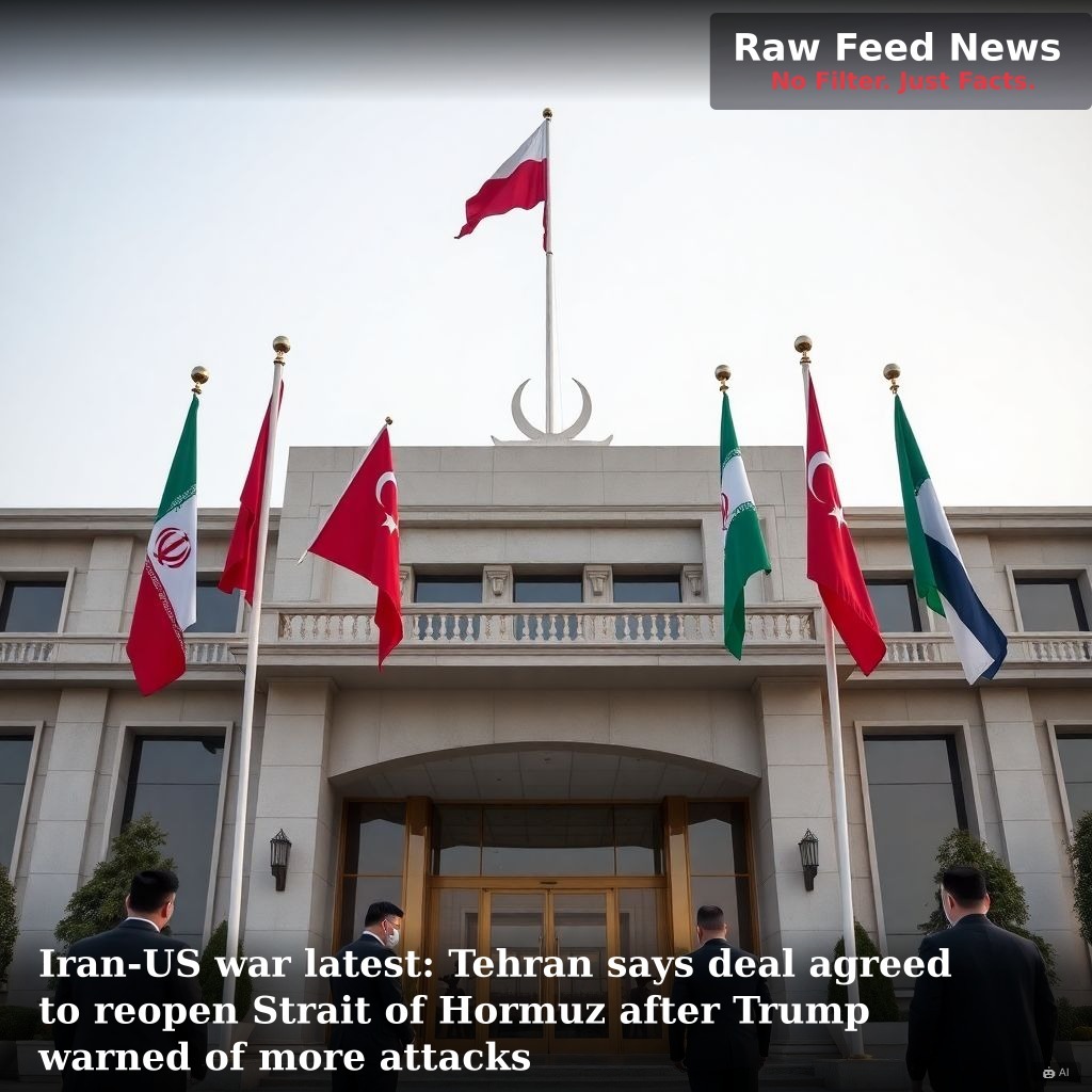 Iran-US war latest: Tehran says deal agreed to reopen Strait of Hormuz after Trump warned of more attacks