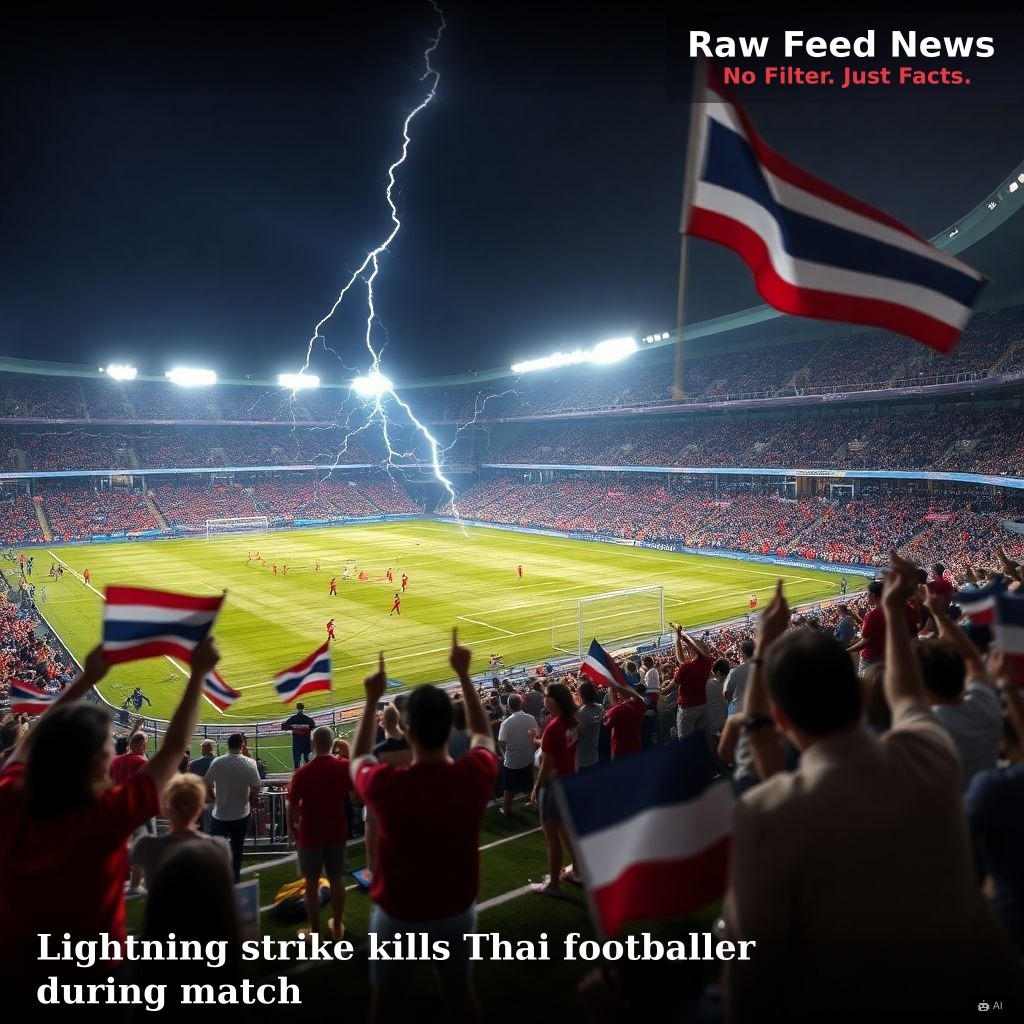 Lightning strike kills Thai footballer during match