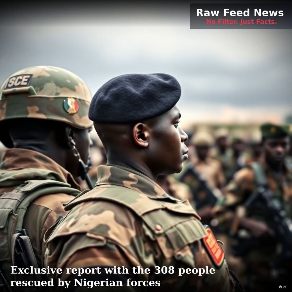 Exclusive report with the 308 people rescued by Nigerian forces