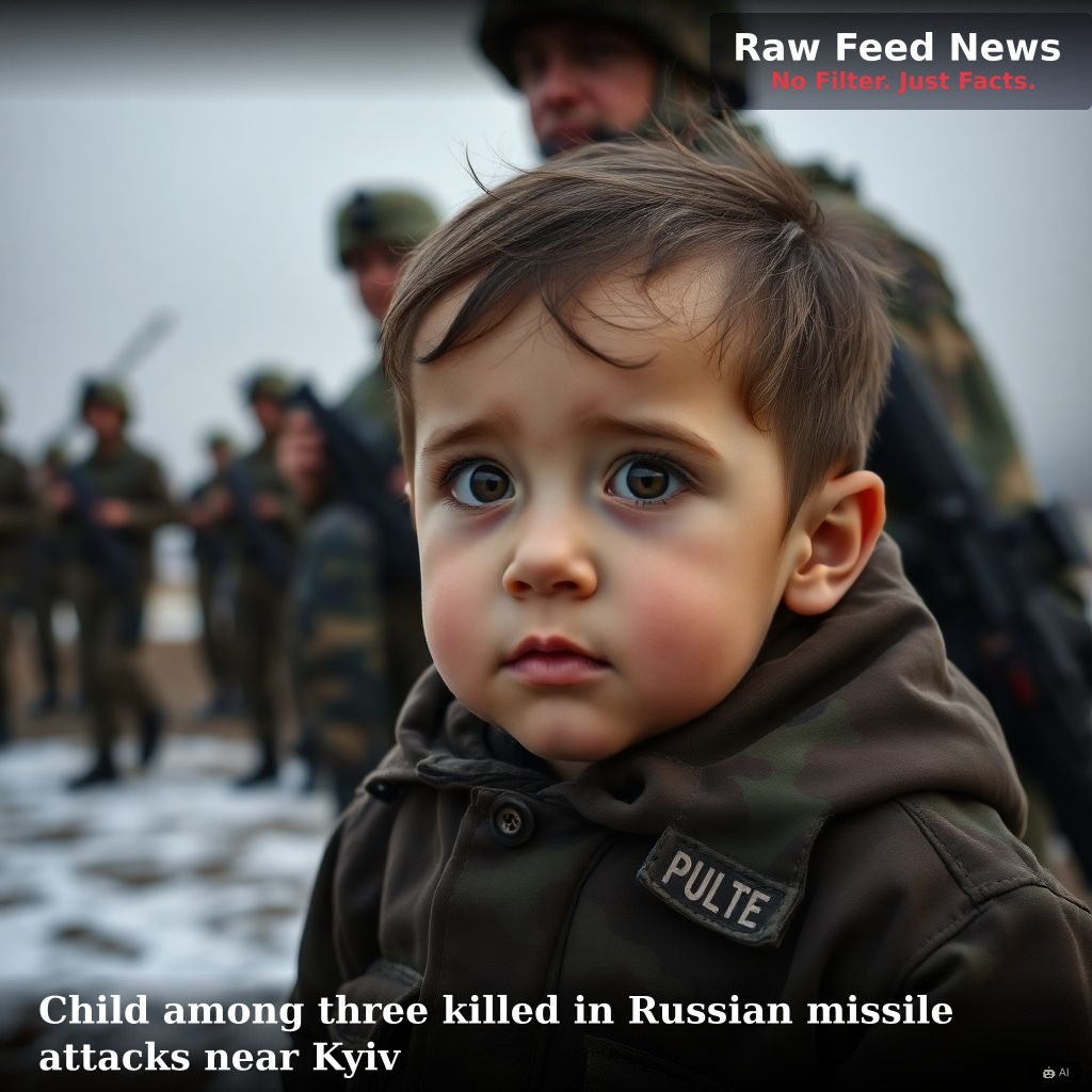 Child among three killed in Russian missile attacks near Kyiv