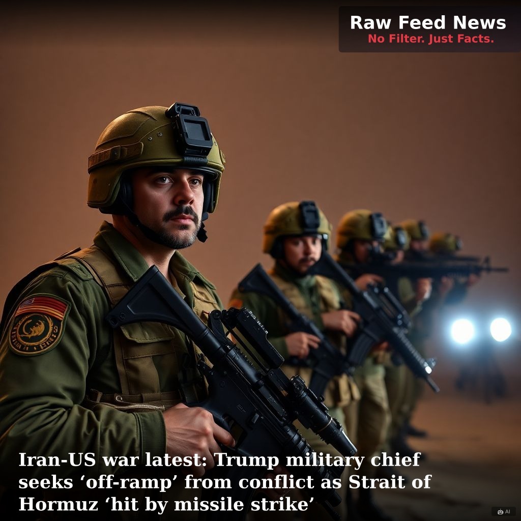 Iran-US war latest: Trump military chief seeks ‘off-ramp’ from conflict as Strait of Hormuz ‘hit by missile strike’