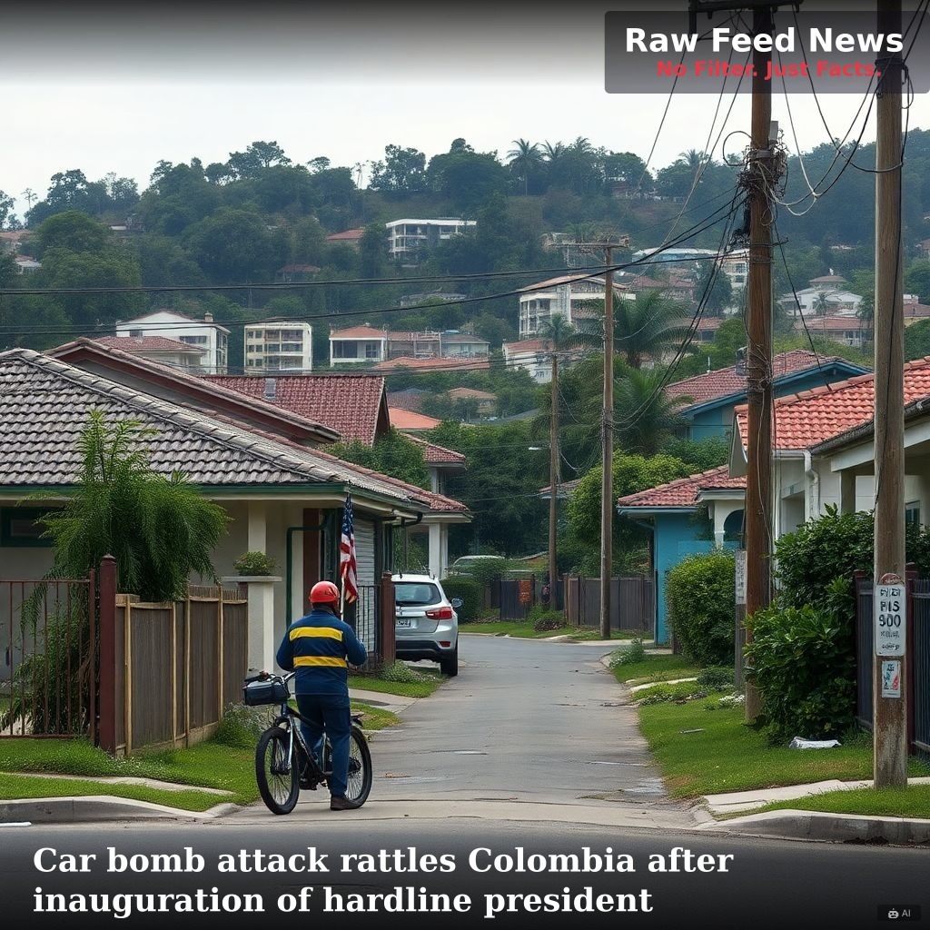 Car bomb attack rattles Colombia after inauguration of hardline president