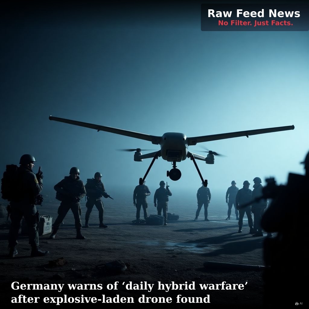 Germany warns of ‘daily hybrid warfare’ after explosive-laden drone found