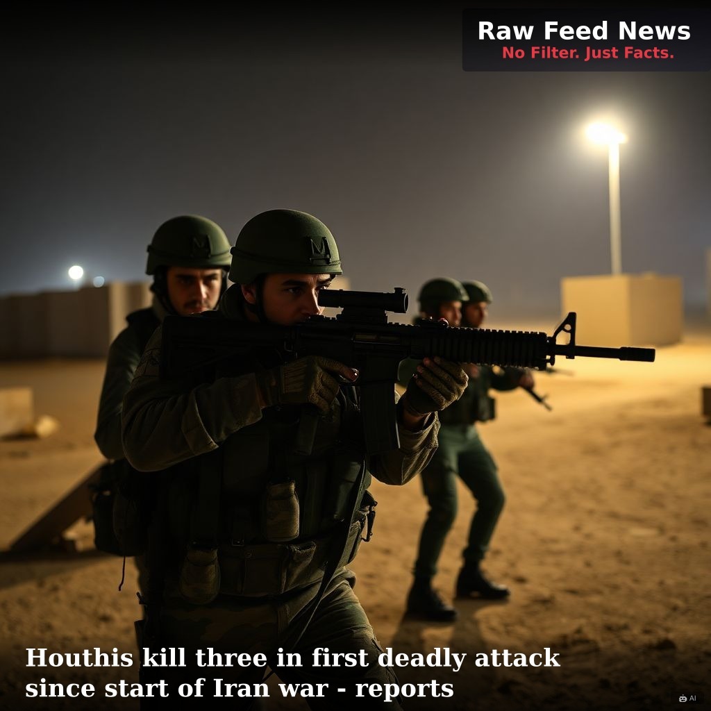 Houthis kill three in first deadly attack since start of Iran war - reports