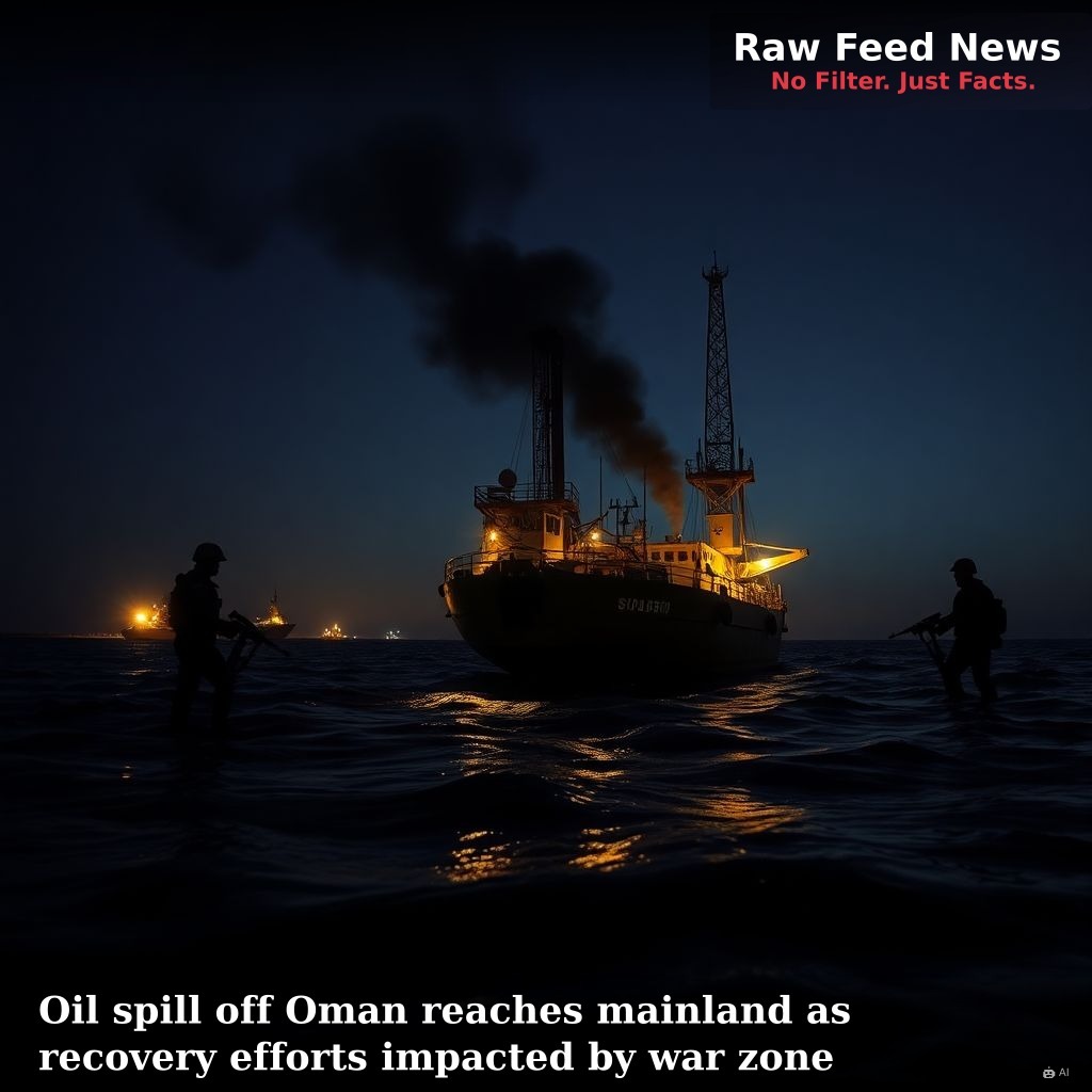 Oil spill off Oman reaches mainland as recovery efforts impacted by war zone
