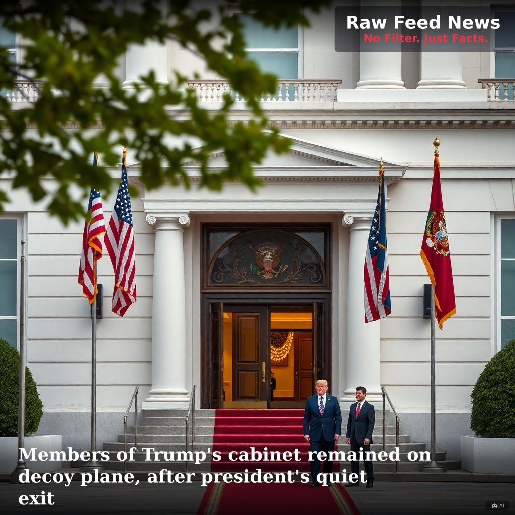 Members of Trump's cabinet remained on decoy plane, after president's quiet exit