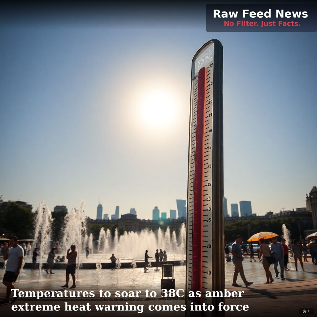 Temperatures to soar to 38C as amber extreme heat warning comes into force