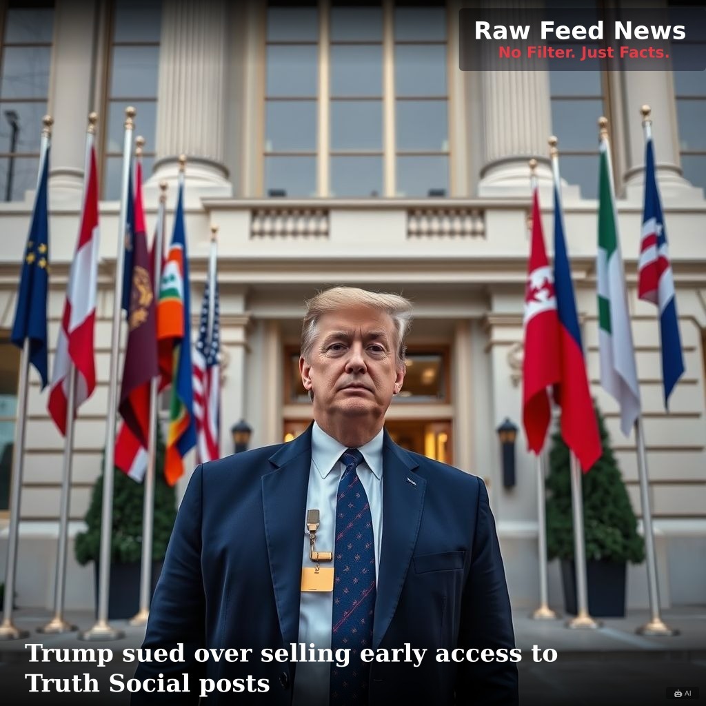Trump sued over selling early access to Truth Social posts