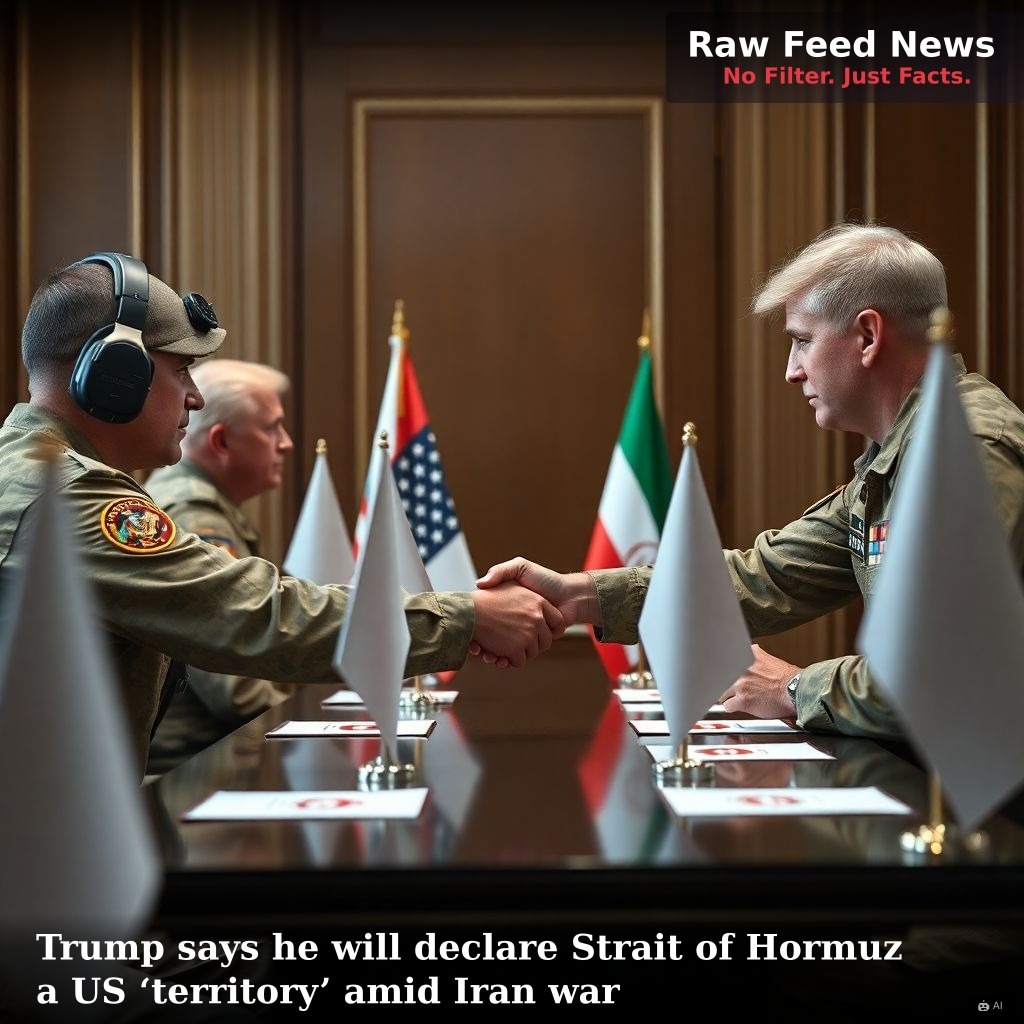 Trump says he will declare Strait of Hormuz a US ‘territory’ amid Iran war