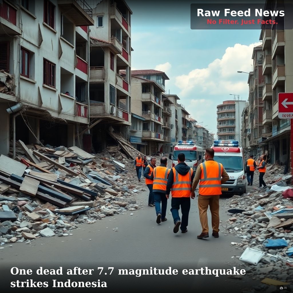 One dead after 7.7 magnitude earthquake strikes Indonesia