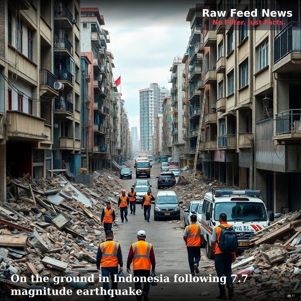 On the ground in Indonesia following 7.7 magnitude earthquake