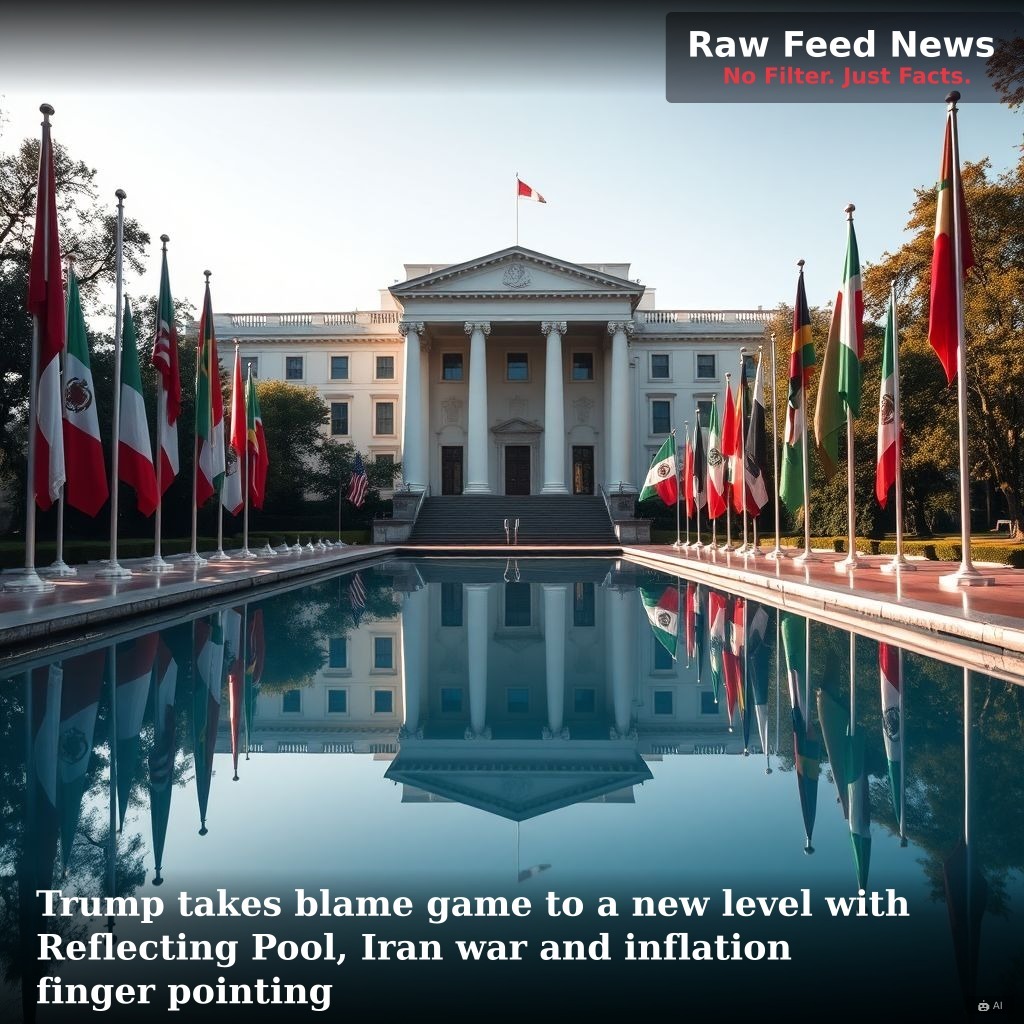 Trump takes blame game to a new level with Reflecting Pool, Iran war and inflation finger pointing