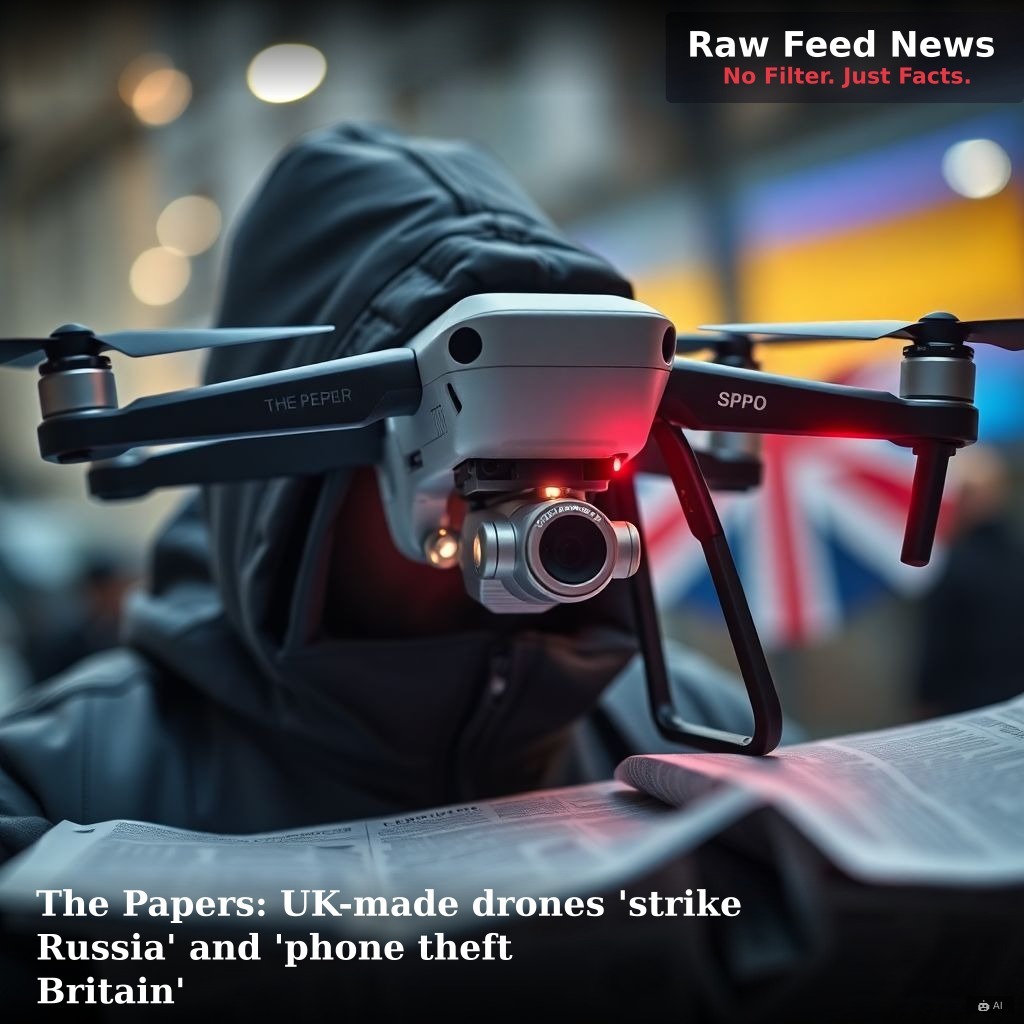 The Papers: UK-made drones 'strike Russia' and 'phone theft Britain'