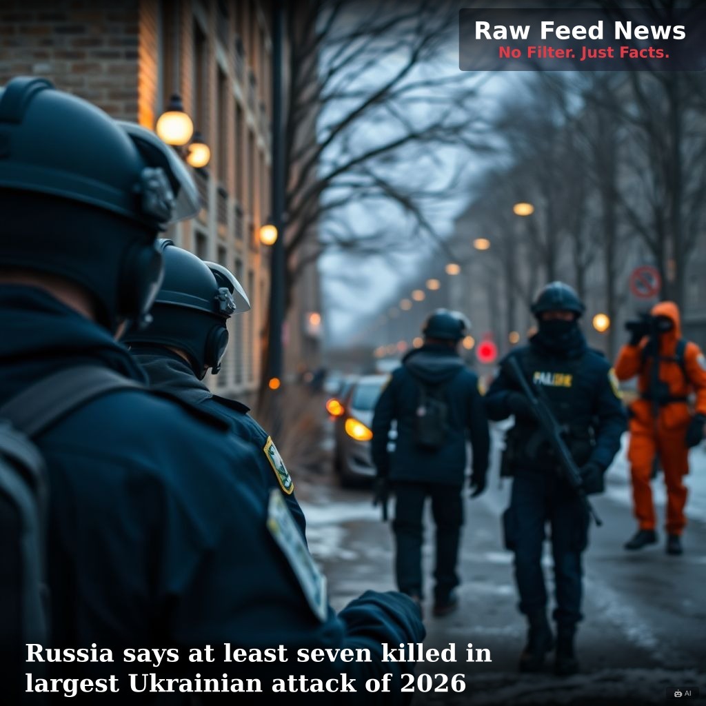 Russia says at least seven killed in largest Ukrainian attack of 2026