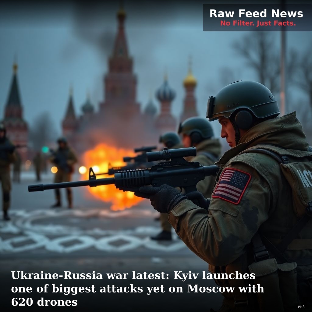 Ukraine-Russia war latest: Kyiv launches one of biggest attacks yet on Moscow with 620 drones