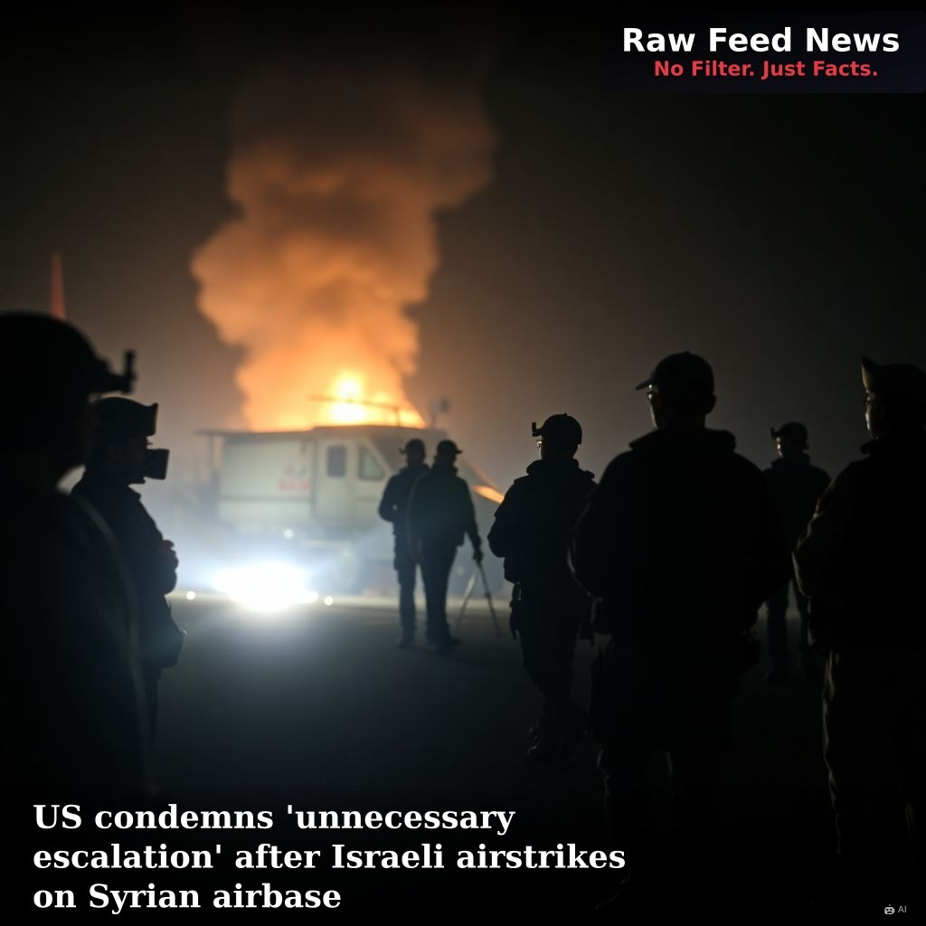 US condemns 'unnecessary escalation' after Israeli airstrikes on Syrian airbase